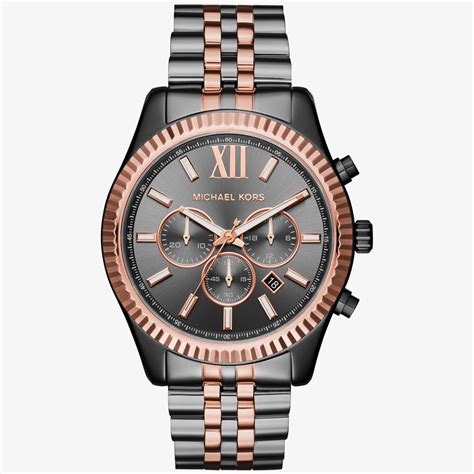 michael kors lexington watch uk|oversized lexington two tone watch.